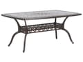 Miniatyrbillede 1 af 7: Havespisebord Brun Aluminium Rektangulært 102 x 165 cm Udendørs Retro Stil