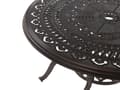 Miniatyrbillede 4 af 6: Havebord Brun Metal ø 100 cm 4 Personers Udendørs Rundt Havespisebord Venetiansk med Parasolhul Design Fransk Vedligeholdelsesfrit Cabrioleben
