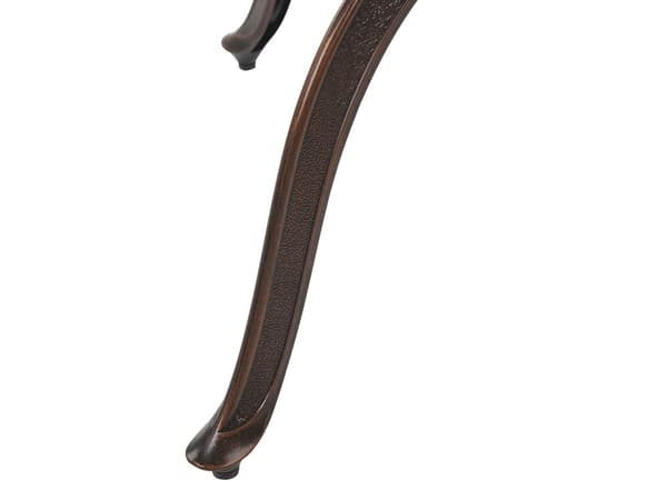 Brunt Trädgårdsbord av Aluminium med Inbyggt Grill Rund 90 cm i Vintage Stil