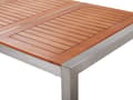Miniatyrbild 6 av 7: Trädgårdsbord Ljus Eukalyptusträ Bordsskiva 180 x 90 cm 6-sits Stålram