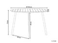 Miniatyrbild 3 av 6: Trädgårdsbord Brun Träplast Aluminiumram Rund 105 cm 4-sits