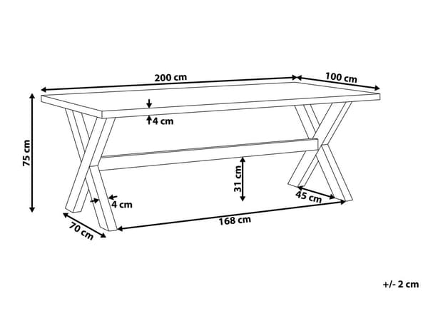 Puutarhapöytä harmaa kuitusametti 200 x 100 cm betoniefekti puiset jalat 8 hengelle moderni tyyli