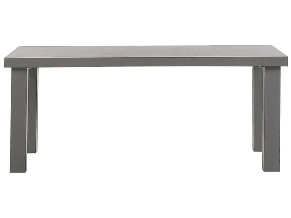 Grått Trädgårdsbord 180 x 90 cm för 6 Personer i Klassisk Intrustiell Stil