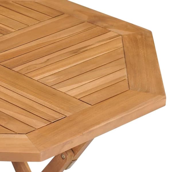 vidaXL Sammenleggbart hagebord 85x85x76 cm heltre teak