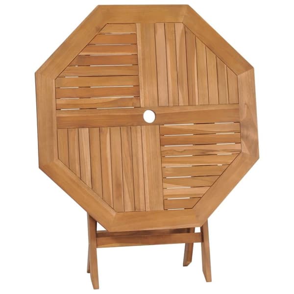vidaXL foldbart havebord 85x85x76 cm massivt teaktræ