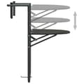 Miniatyrbillede 5 af 9: vidaXL hængende altanbord 60 x 64 x 83,5 cm plastik rattanlook brun