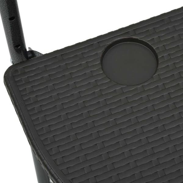 vidaXL hængende altanbord 60 x 64 x 83,5 cm plastik rattanlook brun