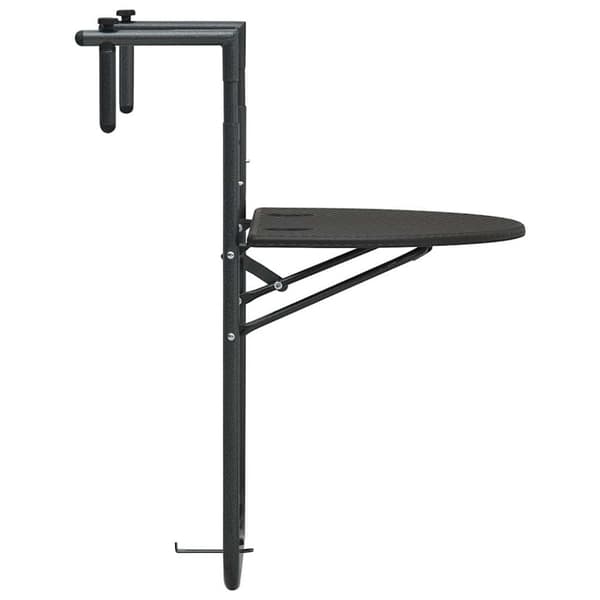 vidaXL Hengende balkongbord brun 60x64x83,5 cm plast rottingutseende