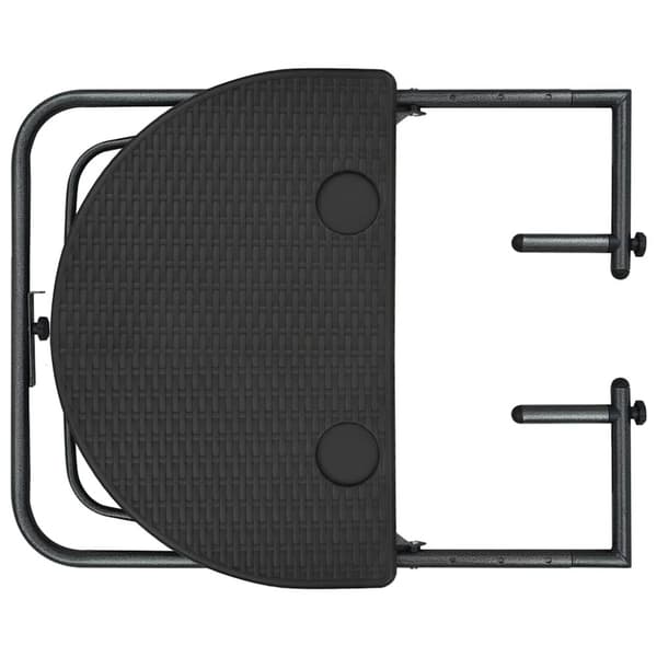 vidaXL Hengende balkongbord brun 60x64x83,5 cm plast rottingutseende