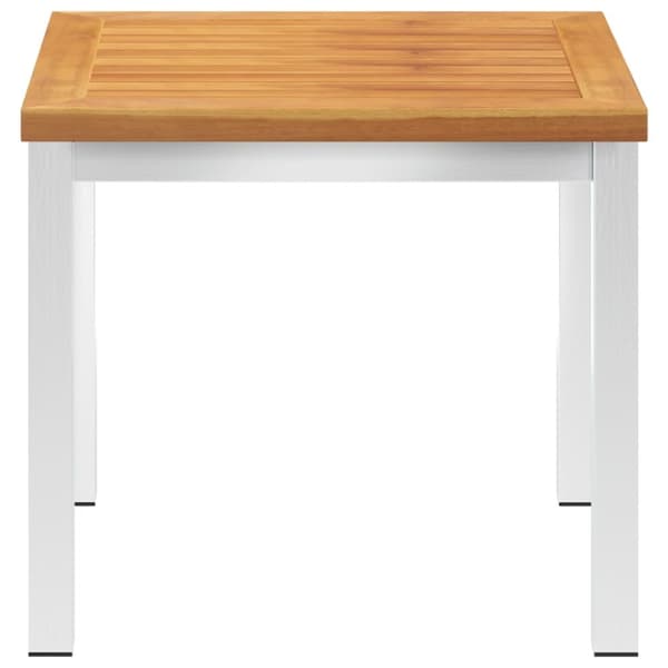 vidaXL Puutarhan sivupöytä 45x45x38 cm akaasiapuu ja ruostumaton teräs