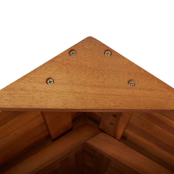 vidaXL Utendørs barbord med tak 113x106x217 cm heltre akasie