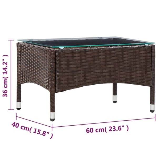 vidaXL Soffbord brun 60x40x36 cm konstrotting