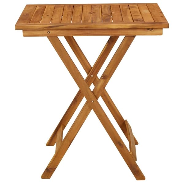 vidaXL Hopfällbart trädgårdsbord 70x70x75 cm massivt akaciaträ