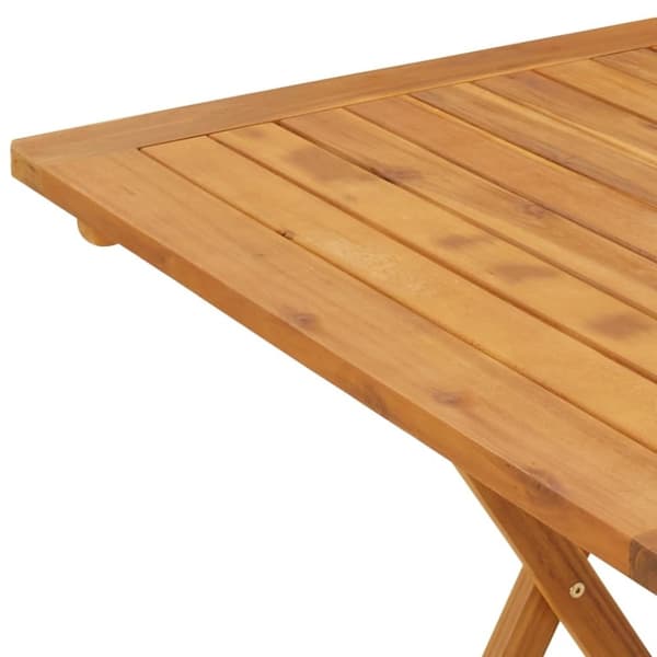 vidaXL Hopfällbart trädgårdsbord 70x70x75 cm massivt akaciaträ