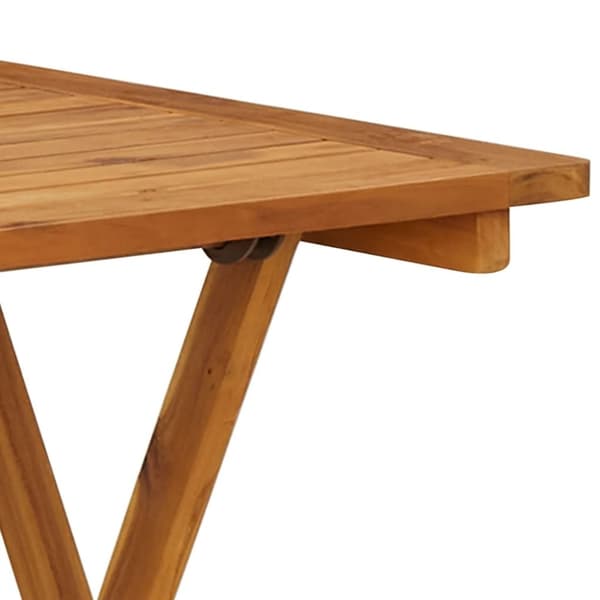 vidaXL Hopfällbart trädgårdsbord 70x70x75 cm massivt akaciaträ