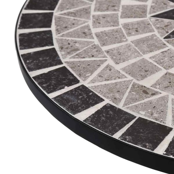 vidaXL bistrobord med mosaikdesign 61 cm keramisk grå