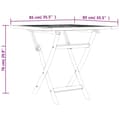 Miniatyrbillede 7 af 8: vidaXL foldbart havebord 85x85x76 cm massivt teaktræ