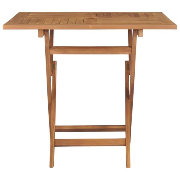 vidaXL Hopfällbart trädgårdsbord 85x85x76 cm massiv teak