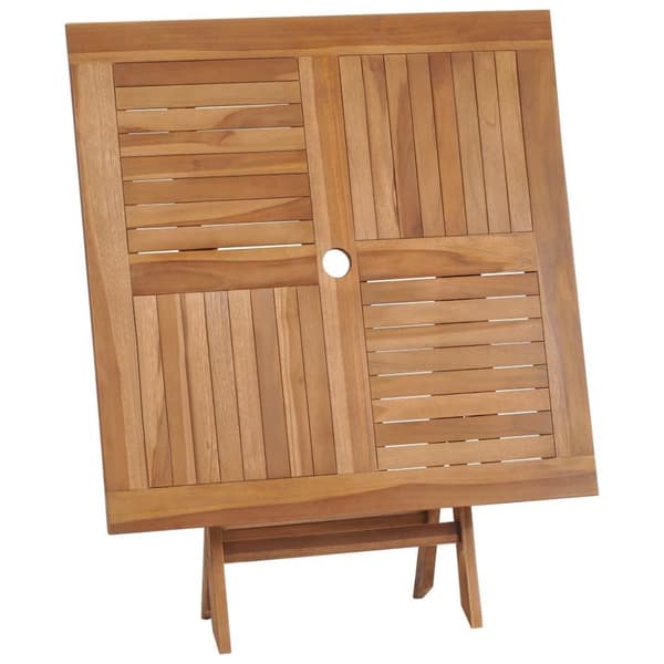 vidaXL Hopfällbart trädgårdsbord 85x85x76 cm massiv teak