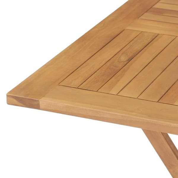 vidaXL Hopfällbart trädgårdsbord 85x85x76 cm massiv teak