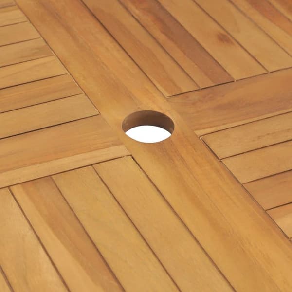 vidaXL Hopfällbart trädgårdsbord 85x85x76 cm massiv teak