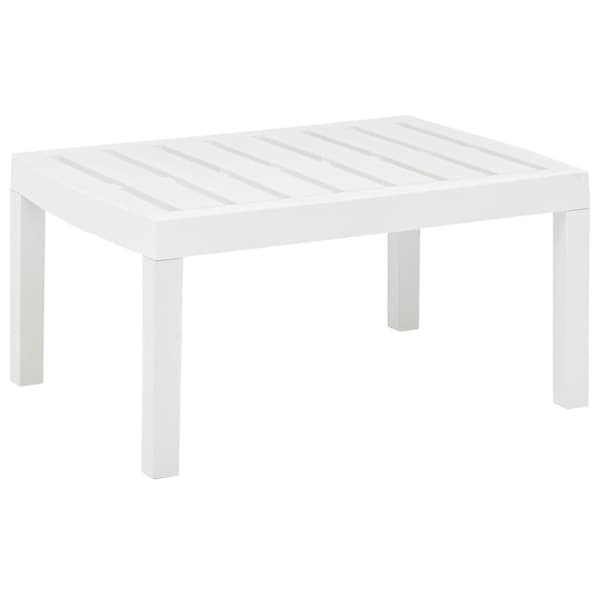 vidaXL Hagebord hvit 78x55x38 cm plast change2
