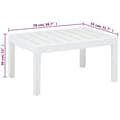 Miniatyrbillede 5 af 5: vidaXL havebord 78x55x38 cm plastik hvid