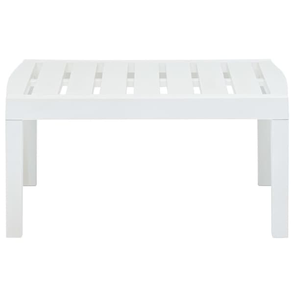 vidaXL havebord 78x55x38 cm plastik hvid