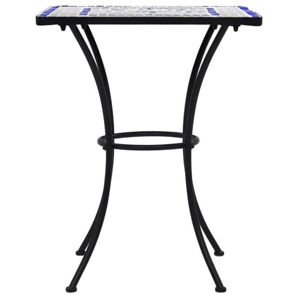 vidaXL bistrobord med mosaikdesign 60 cm keramisk blå og hvid