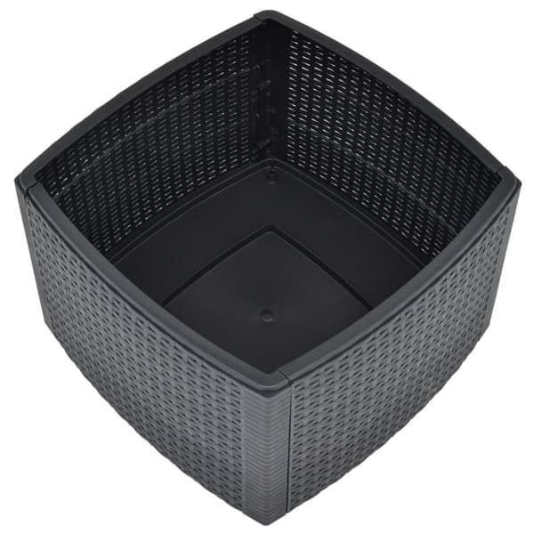 vidaXL Sidebord antrasitt 54x54x36,5 cm plast