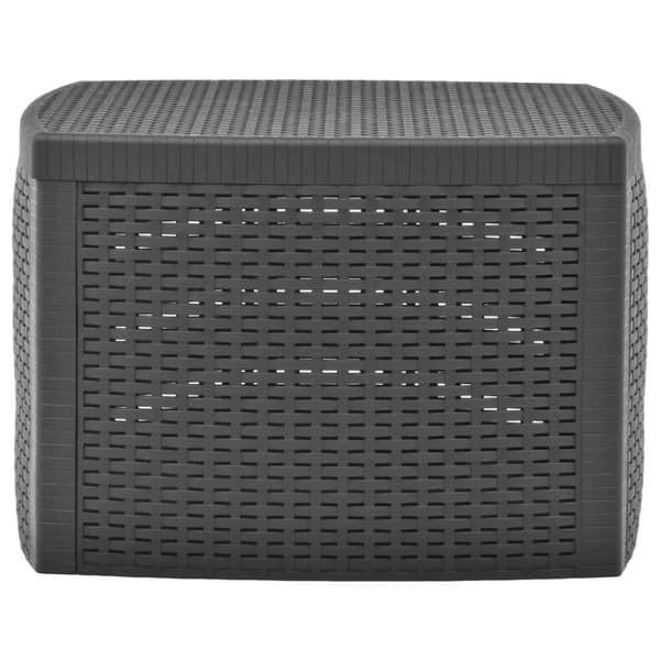 vidaXL Sidebord antrasitt 54x54x36,5 cm plast