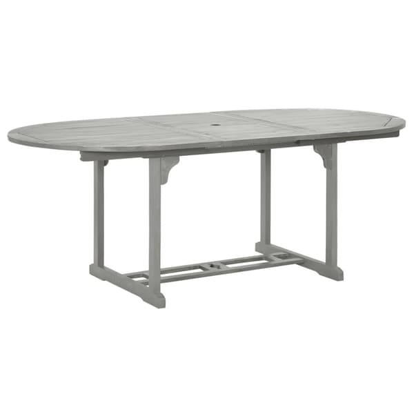 vidaXL Puutarhapöytä harmaa 200x100x75 cm täysi akaasiapuu