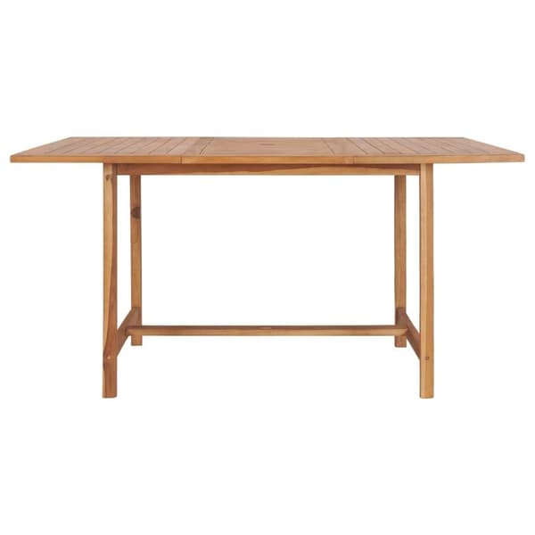 vidaXL havebord 150x150x76 cm massivt teaktræ