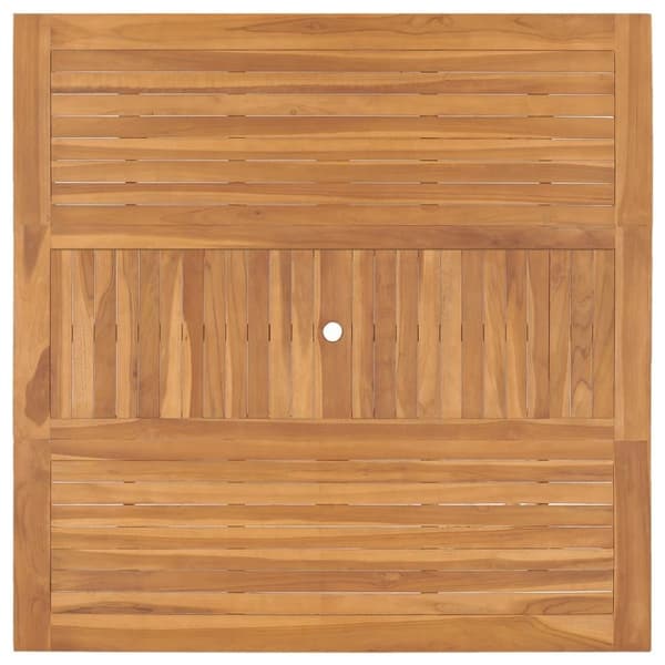 vidaXL havebord 150x150x76 cm massivt teaktræ