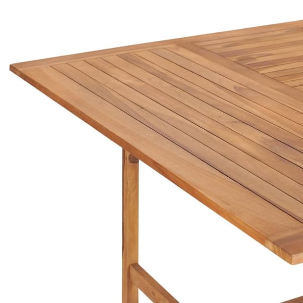 vidaXL havebord 150x150x76 cm massivt teaktræ