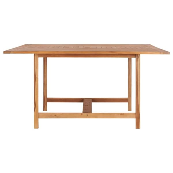 vidaXL havebord 150x150x76 cm massivt teaktræ