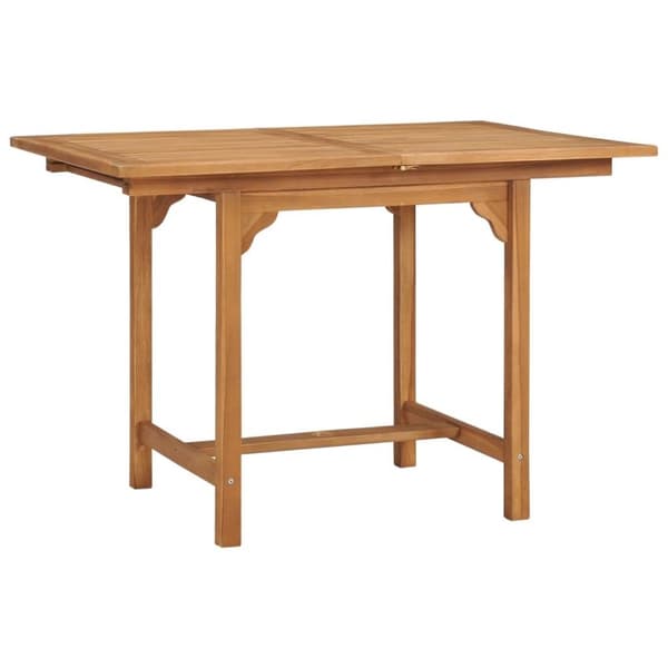 vidaXL Jatkettava puutarhapöytä (110-160)x80x75 cm täysi tiikki