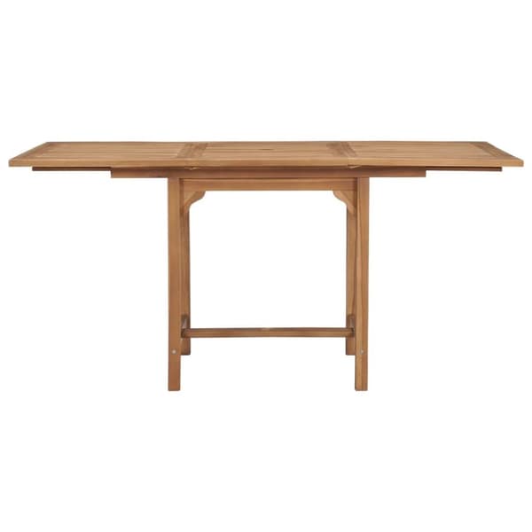 vidaXL Jatkettava puutarhapöytä (110-160)x80x75 cm täysi tiikki