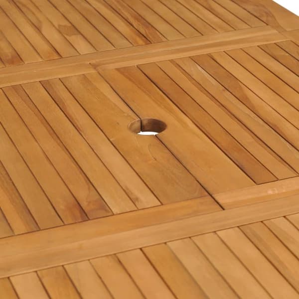 vidaXL Jatkettava puutarhapöytä (110-160)x80x75 cm täysi tiikki