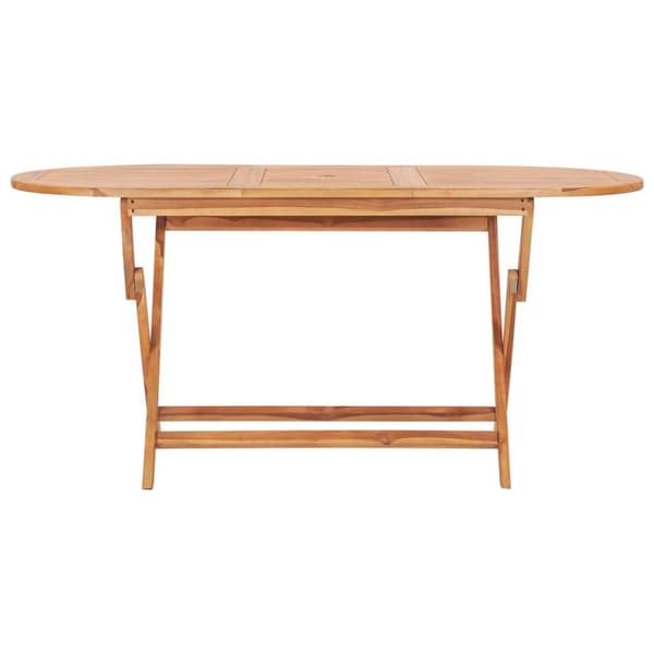 vidaXL Sammenleggbart hagebord 160x80x75 cm heltre teak