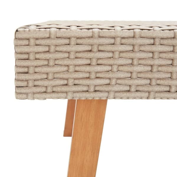 vidaXL udendørs sofabord polyrattan beige