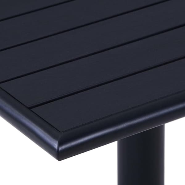 vidaXL havebord 80x80x75 cm sort