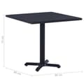 Miniatyrbillede 6 af 6: vidaXL havebord 80x80x75 cm sort