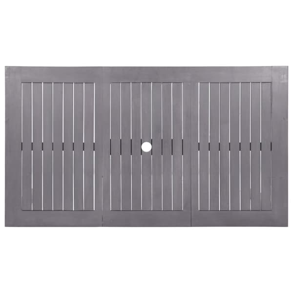 vidaXL Trädgårdsbord grå 140x80x74 cm massivt akaciaträ