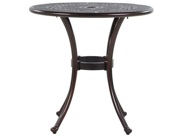 Trädgårdsbord Brunt Aluminium Runt 65 cm Utomhus Vintage