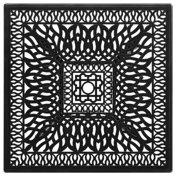 vidaXL Hagebord svart 90x90x73 cm støpt aluminium