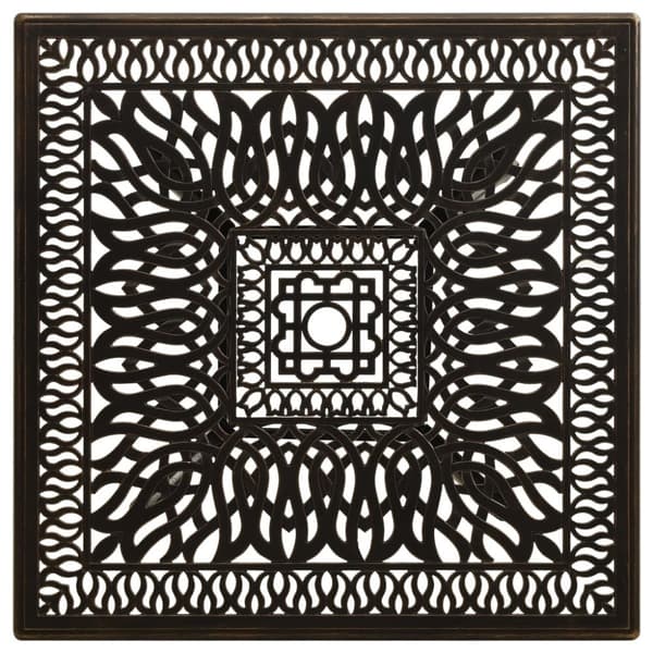 vidaXL Trädgårdsbord brons 90x90x73 cm gjuten aluminium