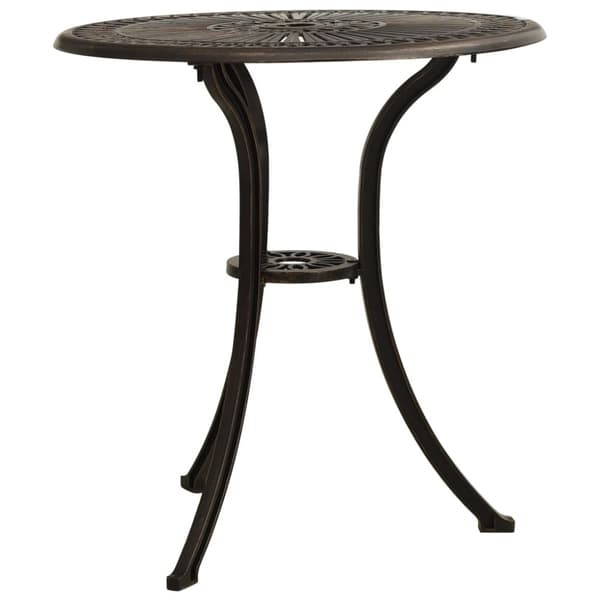 vidaXL Trädgårdsbord brons 62x62x65 cm gjuten aluminium
