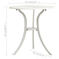 Miniatyrbillede 6 af 6: vidaXL havebord 62x62x65 cm støbt aluminium hvid