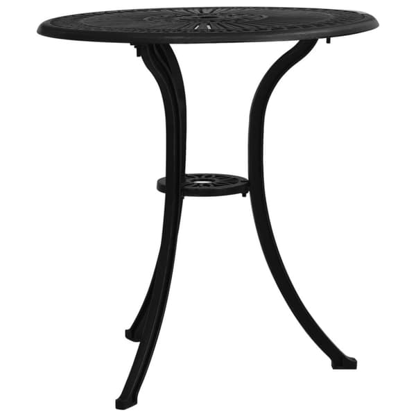 vidaXL havebord 62x62x65 cm støbt aluminium sort